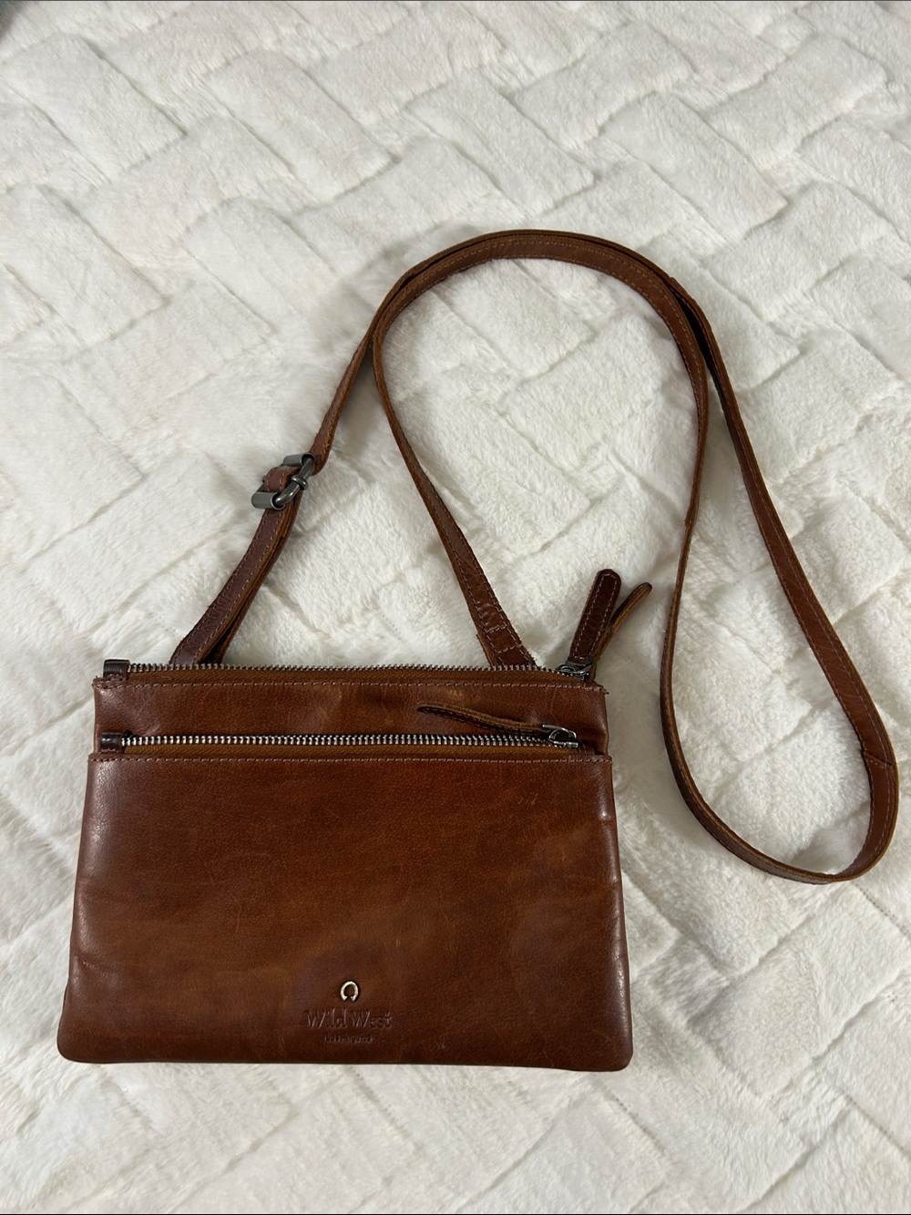 Wild West Leather Brown Crossbody Bag